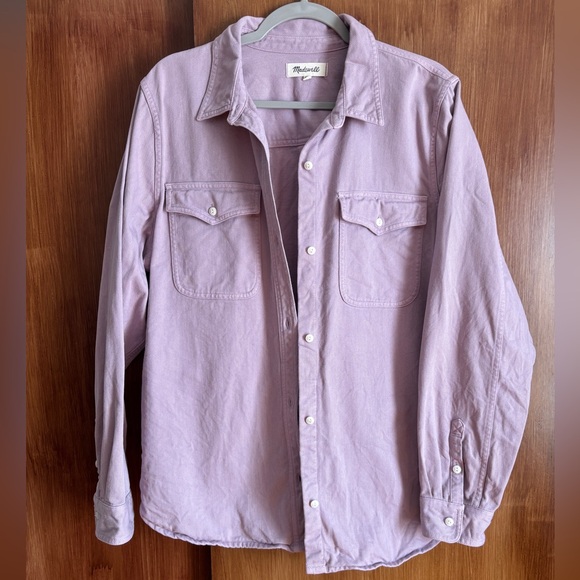 Madewell Tops - Madewell Light Purple/Lavender Twill Button Down Shirt-Jacket | Women’s Plus XX